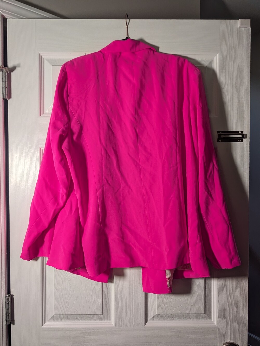 Skies Are Blue 2X Hot Pink Floral Lined Blazer Jacket. Size 2xl - Picture 3 of 7